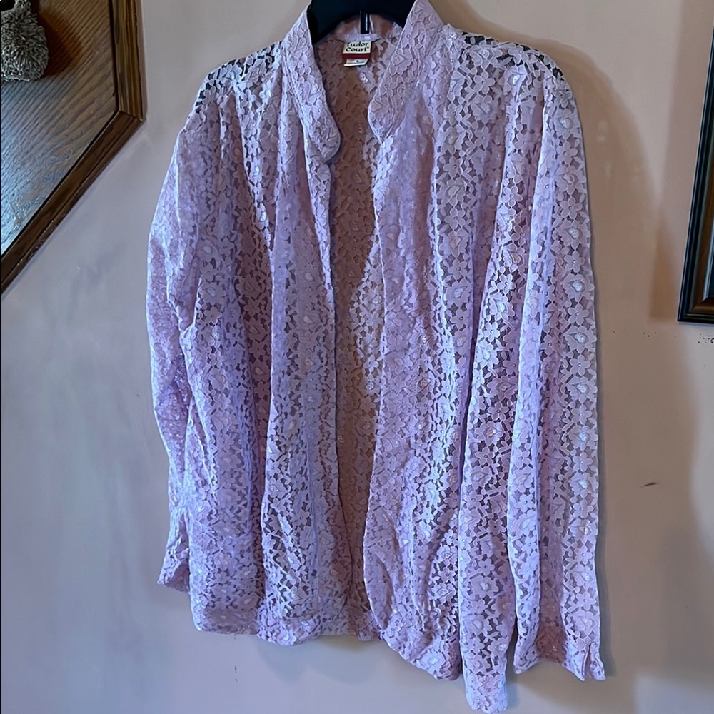 Lavender Lace Open Cardigan